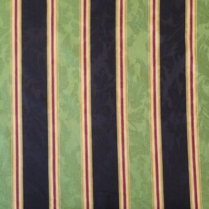 Set of 2 custom Euroshams w/ pillow forms (2) green and black Waverly stripe EUC